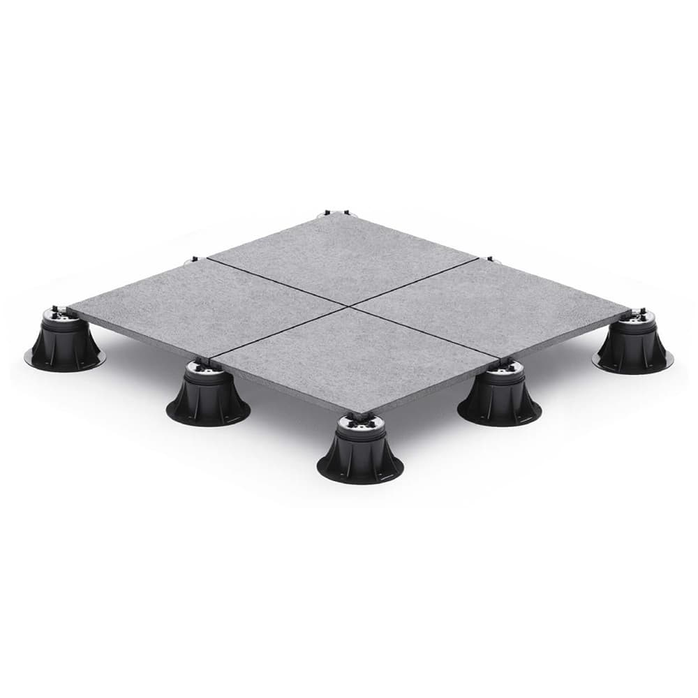 Sintered raised floor panel — ceramic with high wear resistance